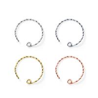 925 Sterling Silver Hook Earwire, 925 prata esterlina, banhado, DIY & fosco, Mais cores pare escolha, 17x0.70mm, vendido por par