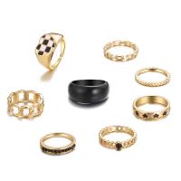 Zinklegering Ring Set, Zinc Alloy, 8 stuks & mode sieraden & uniseks & glazuur & met strass, nikkel, lood en cadmium vrij, Verkocht door Stel