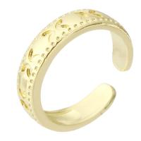 Messing Manchet Finger Ring, Ronde, gold plated, mode sieraden & voor vrouw, gouden, 5mm, Maat:7, 10pC's/Lot, Verkocht door Lot