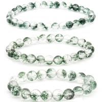 Green Phantom Quartz Armbånd, Runde, mode smykker & forskellig størrelse for valg & for mennesket, grøn, Længde Ca. 19 cm, Solgt af PC