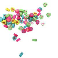 Polymer Clay Beads Heart DIY mixed colors 10mm Approx Sold By Bag