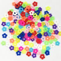 Polymer Clay Beads Flower DIY mixed colors 10mm Approx Sold By Bag