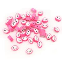 Abalorios de FIMO, Arcilla polimero, Nube, Bricolaje, Rosado, 10mm, aproximado 100PCs/Bolsa, Vendido por Bolsa