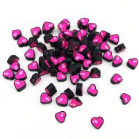 Polymer Clay Beads Heart DIY mixed colors 10mm Approx Sold By Bag