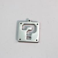 Stainless Steel korut Riipukset, 304 Stainless Steel, Square, kiiltävä, tee-se-itse, alkuperäinen väri, 25.60x22.80mm, 10PC/laukku, Myymät laukku