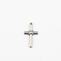 Pendants Cruach Cross dhosmálta, 304 Cruach dhosmálta, snasta, DIY, dath bunaidh, 40x22mm, 10ríomhairí pearsanta/Mála, Díolta De réir Mála