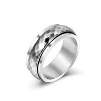 Titanium Čelik Finger Ring, Uštipak, uglađen, može se uviti & modni nakit & različite veličine za izbor, izvorna boja, 7.80mm, Veličina:9-13, Prodano By PC