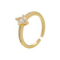 Cubic Zirconia Micro Pave Brass Ring plated Adjustable & micro pave cubic zirconia & for woman 20mm Sold By PC