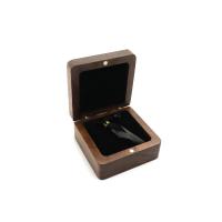 Halsband Box, med Velveteen, Square, brun, nickel, bly och kadmium gratis, 68x68mm, Säljs av PC