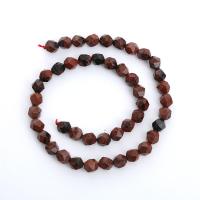 Mahogany Obsidian Χάντρα, Γύρος, γυαλισμένο, Star Cut Faceted & DIY & διαφορετικό μέγεθος για την επιλογή, Sold Per Περίπου 14.96 inch Strand