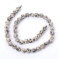 Dalmatiske Beads, Dalmatiner, Runde, poleret, Star Cut Faceted & du kan DIY & forskellig størrelse for valg, blandede farver, Solgt Per Ca. 14.96 inch Strand