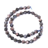 Natursten Bead, Runde, poleret, Star Cut Faceted & du kan DIY & forskellig størrelse for valg, blandede farver, Solgt Per Ca. 14.96 inch Strand