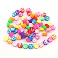 Polimero-Clay-Beads, argilla polimero, Cerchio piatto, DIY, colori misti, 10x5mm, Appross. 50PC/borsa, Venduto da borsa