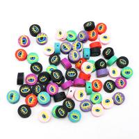 Polymer Clay Beads Flat Round DIY mixed colors 10mm Approx Sold By Bag