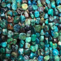 Chrysocolla Üveggyöngy, Szabálytalan, csiszolt, DIY, kevert színek, 9-12mm, Naponta eladott Kb 14.96 inch Strand