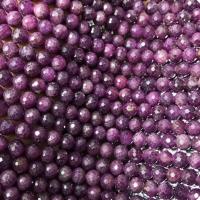 Natuurlijke Lepidoliet Kraal, Ronde, gepolijst, DIY & gefacetteerde, purper, 6.8-7mm, Per verkocht Ca 14.96 inch Strand