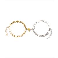 Casal pulseira e bracelete, Partículas de aço, with liga de zinco, with 8cm extender chain, Coração, banhado, 2 peças & Ajustável & joias de moda & para casal, Mais cores pare escolha, comprimento Aprox 15 cm, vendido por par