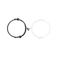 Paar Armband en Bangle, Nylon Polypropyleen, met Zinc Alloy, Hart, plated, 2 stuks & Verstelbare & mode sieraden & voor paar, meer kleuren voor de keuze, 3mm, Lengte 14-26 cm, Verkocht door pair