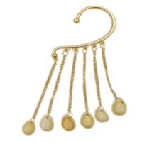 Zinc Alloy Earring Wrap with Shell plated twist oval chain & for woman nickel lead & cadmium free Sold By PC