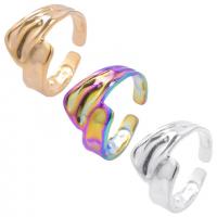 Acier inoxydable 304 Cuff Bague, Réglable & unisexe, plus de couleurs à choisir, Taille:9, Vendu par PC