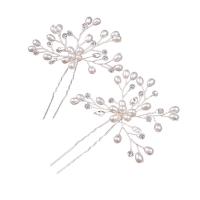 Hair Stick Zinc Alloy with Plastic Pearl fashion jewelry & for woman & with rhinestone nickel lead & cadmium free Sold By PC