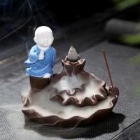 Backflow Incense Burner Purple Clay handmade for home and office & durable & multifunctional Sold By PC