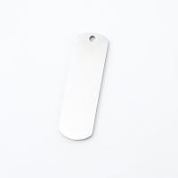 Stainless Steel Tag Charm 304 Stainless Steel polished DIY original color Sold By PC