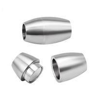 Titanium Staal Magnetische sluiting, Drum, gepolijst, DIY & verschillende grootte voor keus, oorspronkelijke kleur, Verkocht door PC