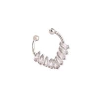 Joyería de Piercing nariz de latón, metal, chapado en color dorado, diferentes estilos para la opción & micro arcilla de zirconia cúbica & para mujer, Vendido por UD