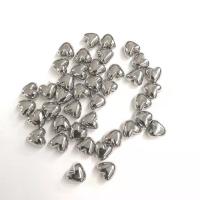 Koraliki plastikowe pokryte miedzią, Plastik powlekany CCB, Serce, Platerowane w kolorze platyny, DIY, 10x11mm, 200komputery/wiele, sprzedane przez wiele