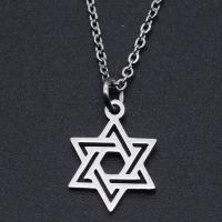 Tíotáiniam Cruach muince, Cruach Tíotáiniam, Star of David, unisex & log, dathanna níos mó le haghaidh rogha, 12x16mm, Fad Thart 40 cm, 10ríomhairí pearsanta/Mála, Díolta De réir Mála