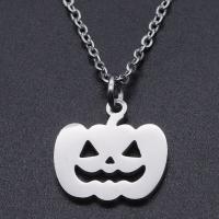 Titanium Steel Necklace Pumpkin Vacuum Ion Plating Unisex Length Approx 40 cm Sold By Bag