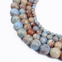 Indruk Jasper Kraal, Ronde, DIY & verschillende grootte voor keus, lichtblauw, Per verkocht Ca 17 inch Strand