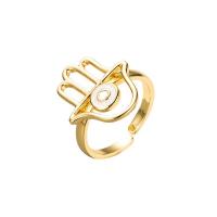 Messing ringen, Hand, gold plated, Verstelbare & voor vrouw & hol, meer kleuren voor de keuze, 20mm, Verkocht door PC