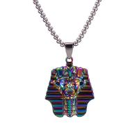 Chaîne en acier inoxydable Collier Sweater, avec Pendentif en alliage de zinc, Placage coloré, unisexe & styles différents pour le choix, multicolore, 2.50x700mm, Longueur Environ 27.55 pouce, Vendu par PC