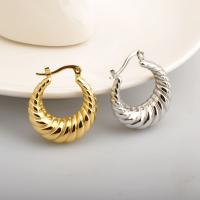 Titanium Staal Hoop Earring, mode sieraden & voor vrouw, meer kleuren voor de keuze, 25x10.30mm, Verkocht door pair