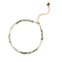 quartz rutile bracelet, avec 201 acier inoxydable, avec 4cm chaînes de rallonge, Réglable & bijoux de mode & pour femme, vert, 2.50mm, Longueur Environ 14-18 cm, Vendu par PC