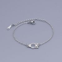 Titanium Steel Bracelet & Bangle Vacuum Ion Plating Unisex & hollow Length Approx 15 cm Sold By Bag