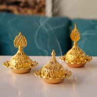 Iron Incense Burner plated for home and office & durable golden nickel lead & cadmium free Sold By PC