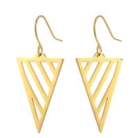 Stainless Steel Drop Earring 304 Stainless Steel Triangle Vacuum Ion Plating fashion jewelry & for woman Sold By Pair