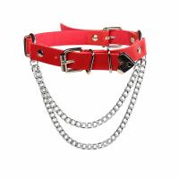 PU Halsketting, met Aluminium & Zinc Alloy, Hart, silver plated, mode sieraden & punk stijl & uniseks, meer kleuren voor de keuze, 460x20mm, Verkocht door PC