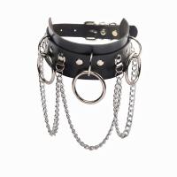 PU Halsketting, met Aluminium & Zinc Alloy, plated, mode sieraden & punk stijl, meer kleuren voor de keuze, 430x45mm, Verkocht door PC