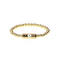 Brass Bracelet gold color plated Unisex & enamel 170mm Sold By PC