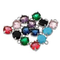 Cubique Pendentif en laiton zircon pavent, bijoux de mode & pavé de micro zircon & pour femme, plus de couleurs à choisir, 6x8x3.50mm, Trou:Environ 1mm, 30PC/lot, Vendu par lot