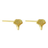 Ottone stallone orecchino, placcato color oro, gioielli di moda & per la donna, dorato, 7x6mm, 10Pairspaio/lotto, Venduto da lotto