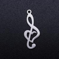 Titanium Steel Pendants Music Note Vacuum Ion Plating Unisex Sold By Bag