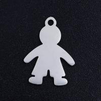 Titanium Steel Pendants Boy Vacuum Ion Plating Unisex Sold By Bag