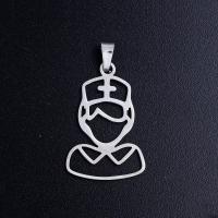 Titanium Steel Pendants Vacuum Ion Plating Unisex & hollow Sold By Bag