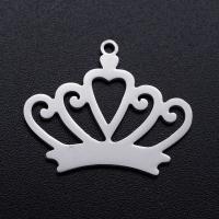 Titanium Steel Pendants Crown Vacuum Ion Plating Unisex & hollow Sold By Bag