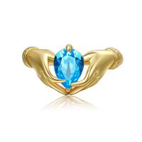 Cubic Zircon Brass δάχτυλο του δακτυλίου, Ορείχαλκος, με Cubic Zirconia, Χέρι, χρώμα επίχρυσο, διαφορετικό μέγεθος για την επιλογή & για τη γυναίκα, περισσότερα χρώματα για την επιλογή, νικέλιο, μόλυβδο και κάδμιο ελεύθεροι, 10x20mm, Sold Με PC